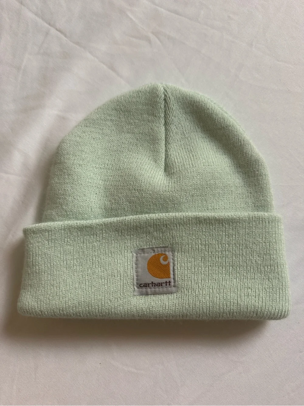 Carhartt Kids Light Mint Cuffed Beanie with Logo Patch
